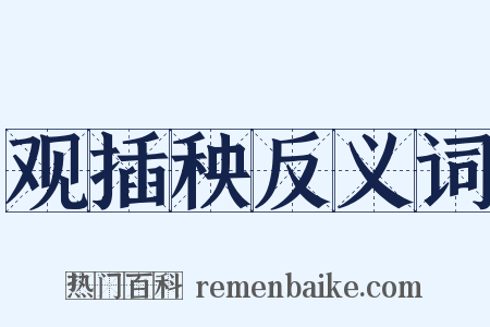 观插秧反义词是什么意思的图片